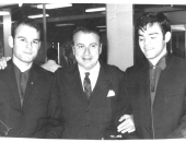 Evelio Tieles, Henryk Szeryng y Cecilio Tieles. Barcelona, 1972.