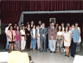 I Curso de Verano 1992. Los pianistas y pedagogos  A. Mikowsky y Cecilio Tieles con los participantes.