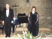 Junto a la cantante, Aida Vera. Empuries, Abril 2001.