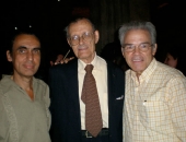 Con los compositores Juan Piñera y Alfredo Díez Nieto.  Ciudad de La Habana, 22 febrero 2009.