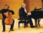 LeonidGorokhov, violonchelista y Cecilio Tieles,  Auditori Josep Carreras, Vila-seca. julio 2010.