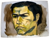 Retrato de Cecilio Tieles realizado por Oswaldo Guayasamín. 1985